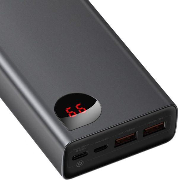 Adaman PowerBank 2X USB 1X USB-C 1X MicroUSB 20000MAH 65W Quick Charge Black