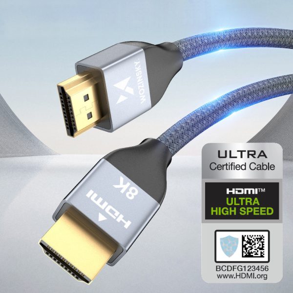 HDMI 2,1 8K 60 Hz 48 Gbps 48 Hz 2k 2k 144 Hz 3 m kabelis