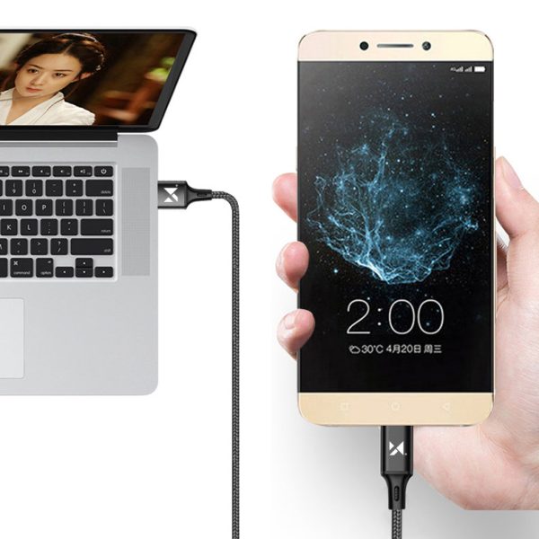 Kabelis USB kabelis iPhone Lightning 2,4A 1m melns