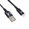 Kabelis USB kabelis iPhone Lightning 2,4A 1m melns