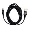 Kabelis USB kabelis iPhone Lightning 2,4A 1m melns