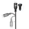 Kabelis USB kabelis iPhone Lightning 2,4A 1m melns