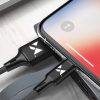 Kabelis USB kabelis iPhone Lightning 2,4A 1m melns