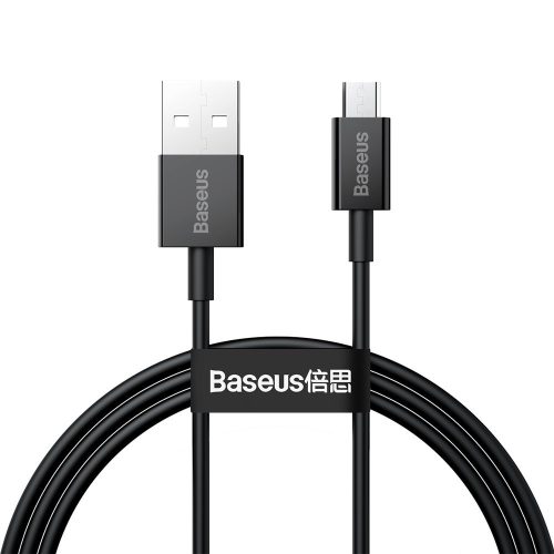 Superior Cable USB microUSB kabelis ātrai uzlādēšanai 2A 1M melnā krāsā