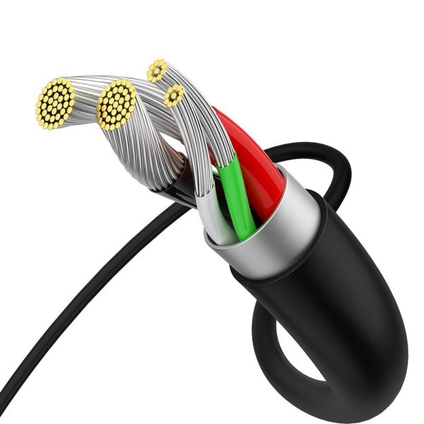 Superior Cable USB microUSB kabelis ātrai uzlādēšanai 2A 1M melnā krāsā