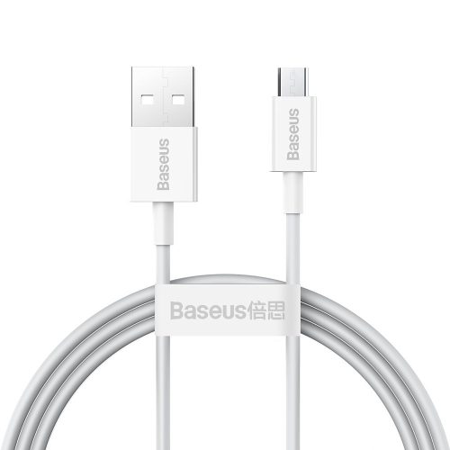 Superior Cable USB microUSB kabelis ātrai uzlādēšanai 2A 1M balts
