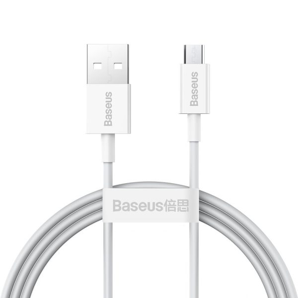 Superior Cable USB microUSB kabelis ātrai uzlādēšanai 2A 1M balts