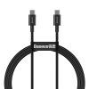 Superior Cable USB-C USB-C Quick Charge FCP 100W 5A 20V 1M melns kabelis