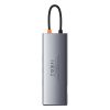 Daudzfunkcionālais centrs 9W1 USB-C 3XUSB 3.2 PD VGA Full HD HDMI 4K TF un SD RJ45 karšu lasītājs pelēks