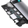 Daudzfunkcionālais centrs 9W1 USB-C 3XUSB 3.2 PD VGA Full HD HDMI 4K TF un SD RJ45 karšu lasītājs pelēks