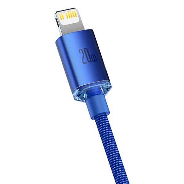 Kabelis Kabelis ātrai uzlādēšanai un datiem pārsūtiet USB-C iPhone Lightning 20W 1,2m zilu