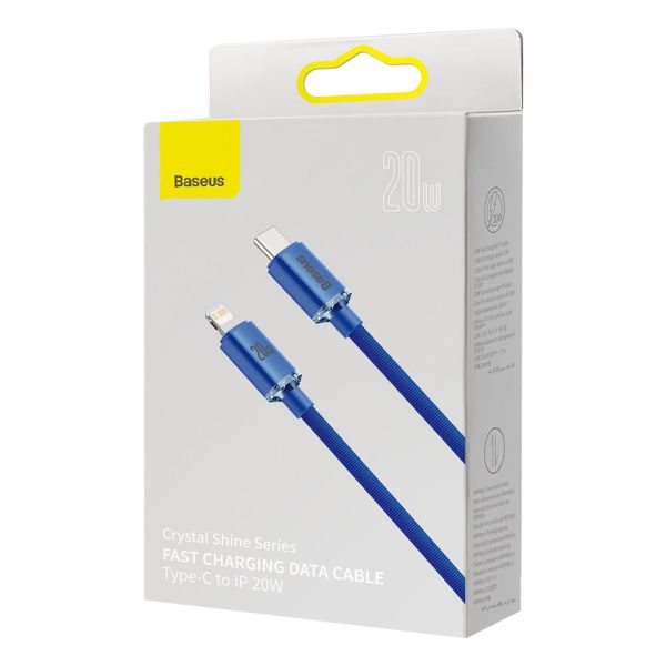 Kabelis Kabelis ātrai uzlādēšanai un datiem pārsūtiet USB-C iPhone Lightning 20W 1,2m zilu
