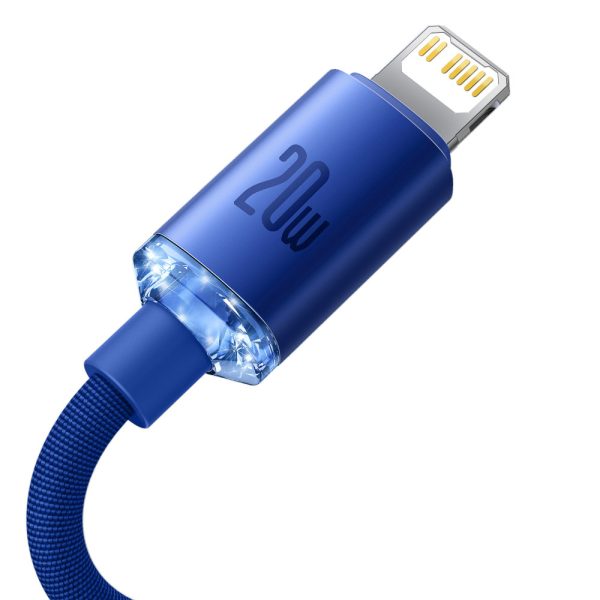Kabelis Kabelis ātrai uzlādēšanai un datiem pārsūtiet USB-C iPhone Lightning 20W 1,2m zilu