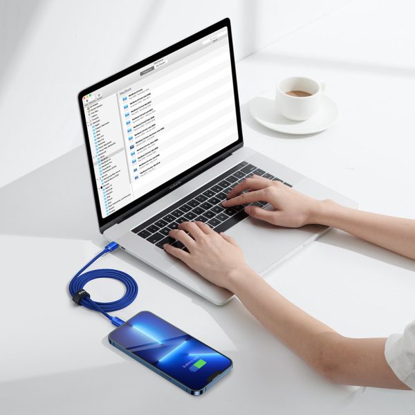 Kabelis Kabelis ātrai uzlādēšanai un datiem pārsūtiet USB-C iPhone Lightning 20W 1,2m zilu
