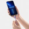 Kabelis Kabelis ātrai uzlādēšanai un datiem pārsūtiet USB-C iPhone Lightning 20W 1,2m Purple