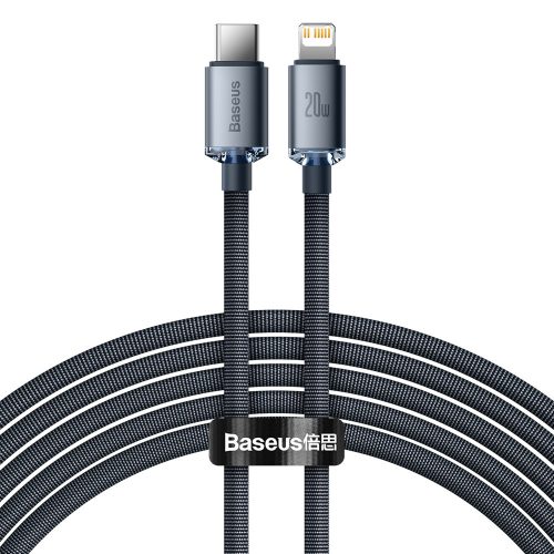 Kabelis Kabelis ātrai uzlādēšanai un datiem pārsūtiet USB-C iPhone Lightning 20W 2m Black