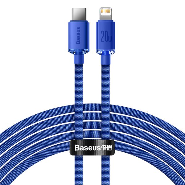 Kabelis Kabelis ātrai uzlādēšanai un datiem pārsūtiet USB-C iPhone Lightning 20W 2M Blue