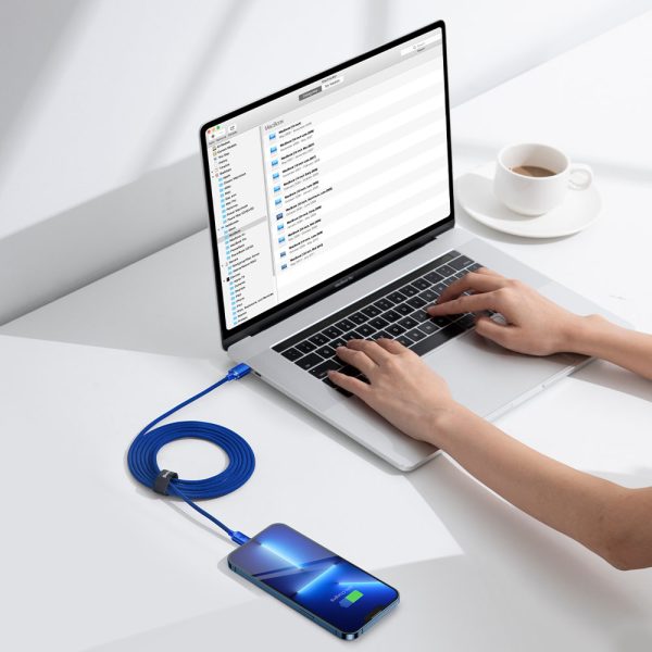 Kabelis Kabelis ātrai uzlādēšanai un datiem pārsūtiet USB-C iPhone Lightning 20W 2M Blue