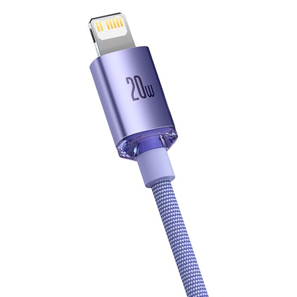Kabelis Kabelis ātrai uzlādēšanai un datiem pārsūtiet USB-C iPhone Lightning 20W 2M Purple