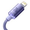 Kabelis Kabelis ātrai uzlādēšanai un datiem pārsūtiet USB-C iPhone Lightning 20W 2M Purple