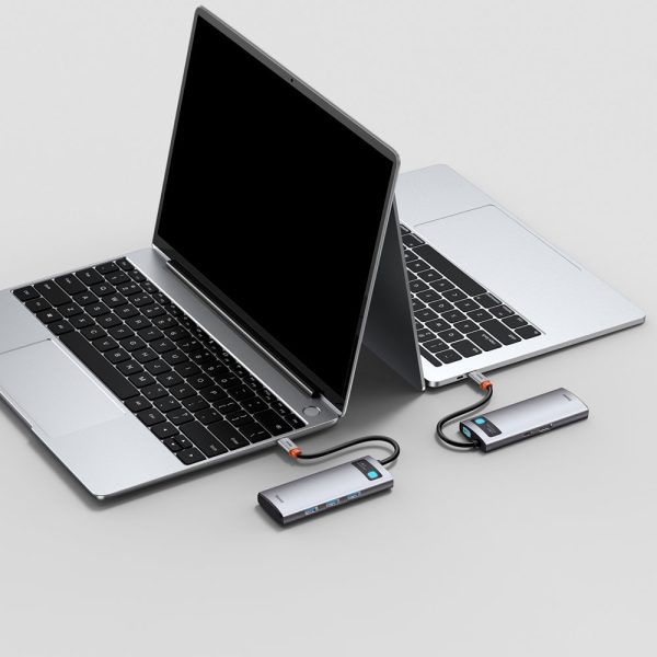 Daudzfunkcionāls USB rumbas 5W1 USB-C PD 100W HDMI pelēks