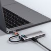 Daudzfunkcionāls USB rumbas 5W1 USB-C PD 100W HDMI pelēks