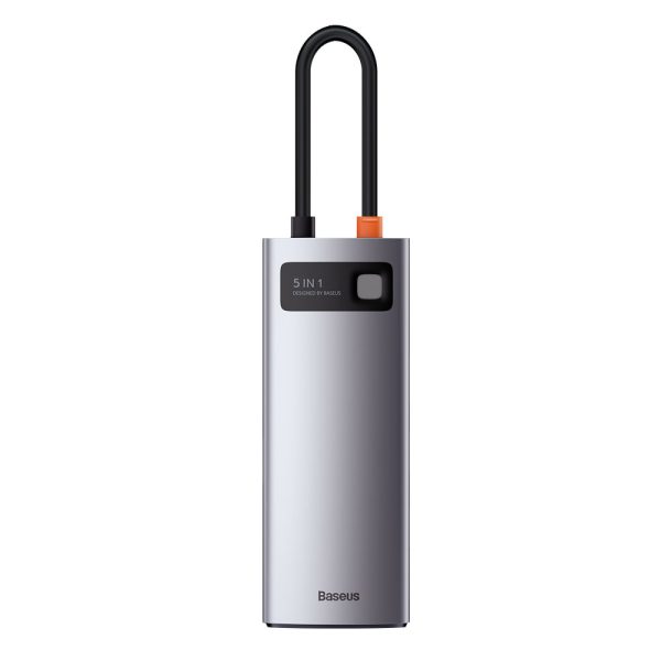 Daudzfunkcionāls USB rumbas 5W1 USB-C PD 100W HDMI pelēks