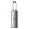 Daudzfunkcionāls USB rumbas 5W1 USB-C PD 100W HDMI pelēks