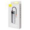 Daudzfunkcionāls USB Hub 7W1 tips C HDMI TF karšu lasītājs PD pelēks