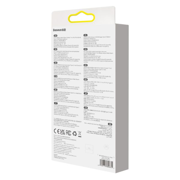 Daudzfunkcionāls USB Hub 7W1 tips C HDMI TF karšu lasītājs PD pelēks