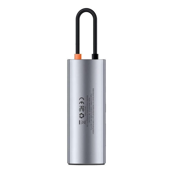 Daudzfunkcionāls USB Hub 7W1 tips C HDMI TF karšu lasītājs PD pelēks