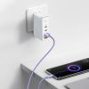 Kabelis Kabelis ātrai lādēšanai un USB-C 100W USB-C 1,2M purpura datiem pārsūtīšanai un pārsūtīšanai
