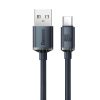 Kabelis Kabelis ātrai uzlādēšanai un USB-C 100W USB-C 2M melno datu pārsūtīšanai un pārsūtīšanai
