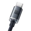 Kabelis Kabelis ātrai uzlādēšanai un USB-C 100W USB-C 2M melno datu pārsūtīšanai un pārsūtīšanai