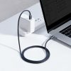 Kabelis Kabelis ātrai uzlādēšanai un datiem pārsūtiet USB-C USB-C 100W 1,2m melno melno