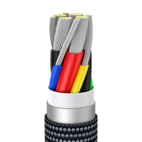 Kabelis Kabelis ātrai uzlādēšanai un datiem pārsūtiet USB-C USB-C 100W 1,2m melno melno