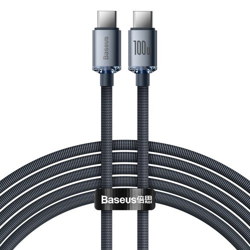 Kabelis Kabelis ātrai uzlādēšanai un datiem pārsūtiet USB-C USB-C 100W 2M Black