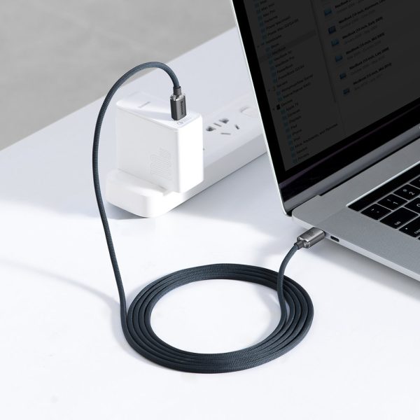 Kabelis Kabelis ātrai uzlādēšanai un datiem pārsūtiet USB-C USB-C 100W 2M Black