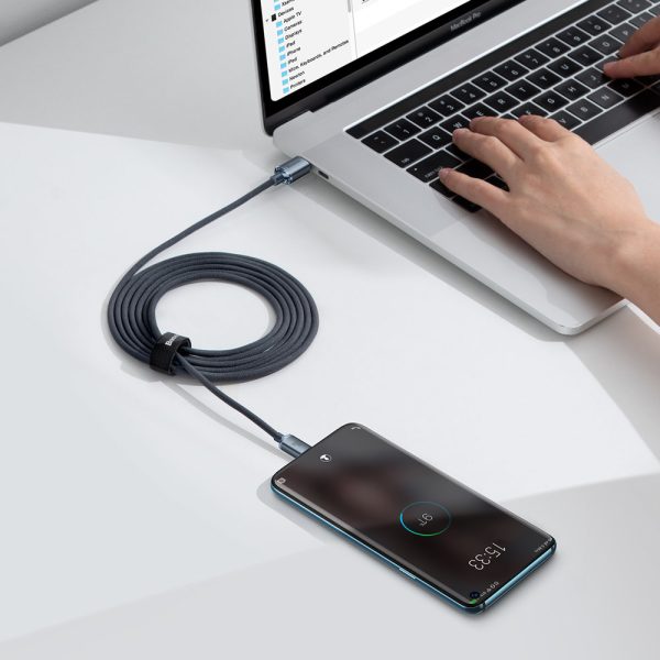 Kabelis Kabelis ātrai uzlādēšanai un datiem pārsūtiet USB-C USB-C 100W 2M Black