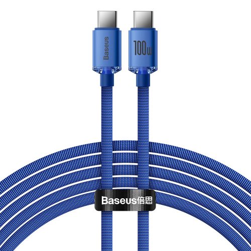 Kabelis Kabelis ātrai uzlādēšanai un datiem pārsūtiet USB-C USB-C 100W 2M Blue
