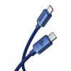 Kabelis Kabelis ātrai uzlādēšanai un datiem pārsūtiet USB-C USB-C 100W 2M Blue
