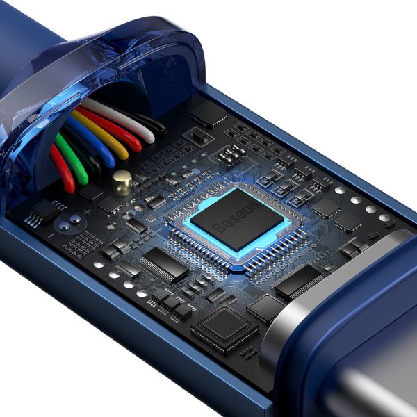 Kabelis Kabelis ātrai uzlādēšanai un datiem pārsūtiet USB-C USB-C 100W 2M Blue