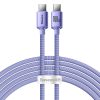 Kabelis Kabelis ātrai uzlādēšanai un datiem pārsūtiet USB-C USB-C 100W 2M Purple