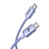 Kabelis Kabelis ātrai uzlādēšanai un datiem pārsūtiet USB-C USB-C 100W 2M Purple