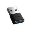 Mini Bluetooth 5.0 USB adaptera uztvērējs melns raidītājs