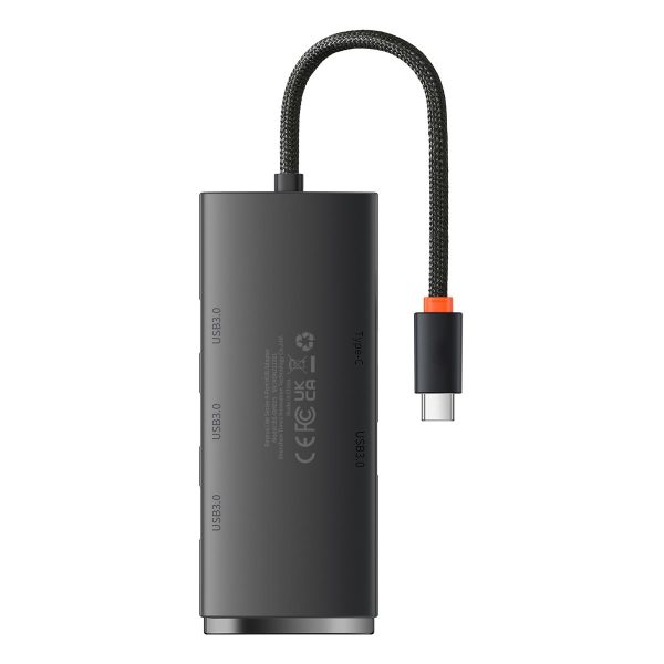 Lite Series Hub USB-C 4X USB 3.0 25cm melnais adapteris