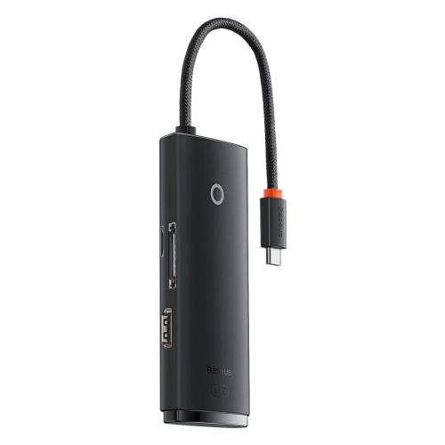 Lite sērijas daudzfunkcionālais centrmezgls USB-C 2 X USB 3.0 USB-C HDMI 1.4 SD-TF Black