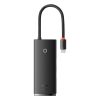 Lite sērijas daudzfunkcionālais centrmezgls USB-C 2 X USB 3.0 USB-C HDMI 1.4 SD-TF Black