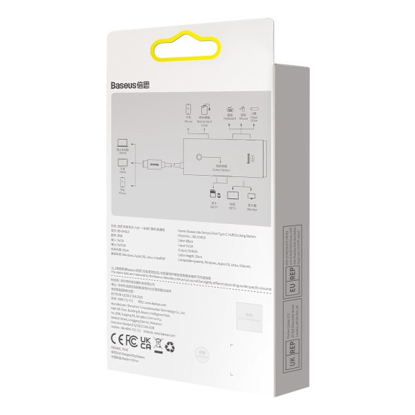 Lite sērijas daudzfunkcionālais centrmezgls USB-C 2 X USB 3.0 USB-C HDMI 1.4 SD-TF Black