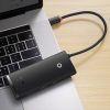 Lite sērijas daudzfunkcionālais centrmezgls USB-C 2 X USB 3.0 USB-C HDMI 1.4 SD-TF Black